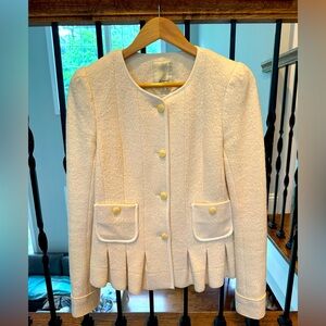 Elevenses Cream Textured Women's Blazer